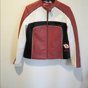 Vintage Y2K Wilson Leather Chase Athletics Dale Earnhardt Jr Womens Large Jacket